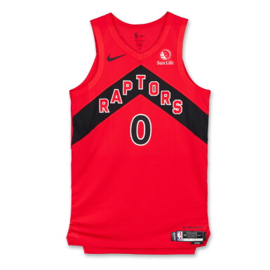 View full screen - View 1 of Lot 31. A.J. Lawson Toronto Raptors 2026 NBA Playoffs Eastern Conference Round 1 Game Worn Icon Edition Jersey | Game 1 | Matched to 2 Games .