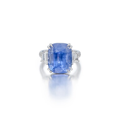 View full screen - View 1 of Lot 168. Sapphire and Diamond Ring.