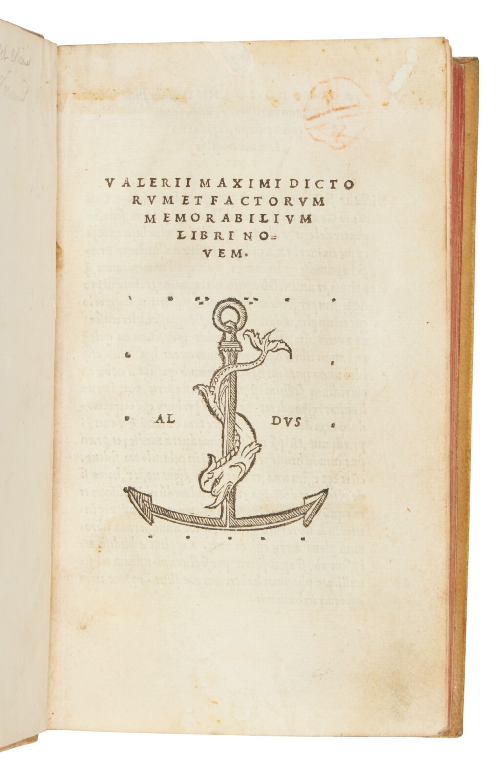 View full screen - View 1 of Lot 1510. Valerius Maximus, Dictorum et factorum memorabilium, Venice, Aldo Manuzio, 1502, eighteenth-century ivory vellum.