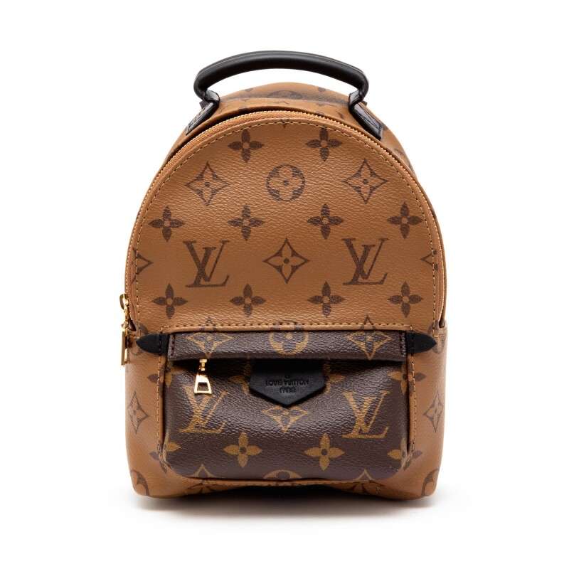 canvas louis vuitton backpack Montsouris PM Monogram The roomy outside pocket makes it easy to get at essentials Louis Vuitton Monogram Canvas Palm