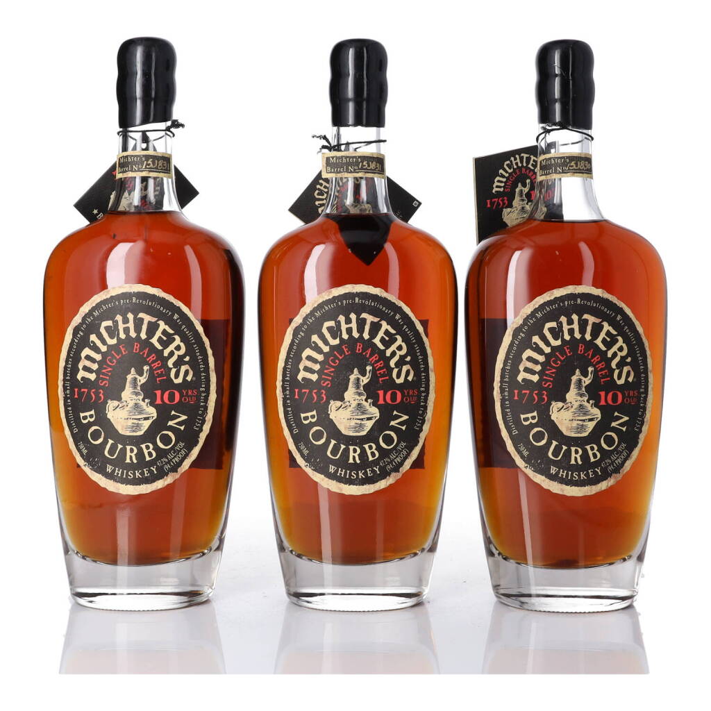 View full screen - View 1 of Lot 300. Michter's Single Barrel Bourbon 10 Year Old 94.4 Proof NV (3 BT 75cl).