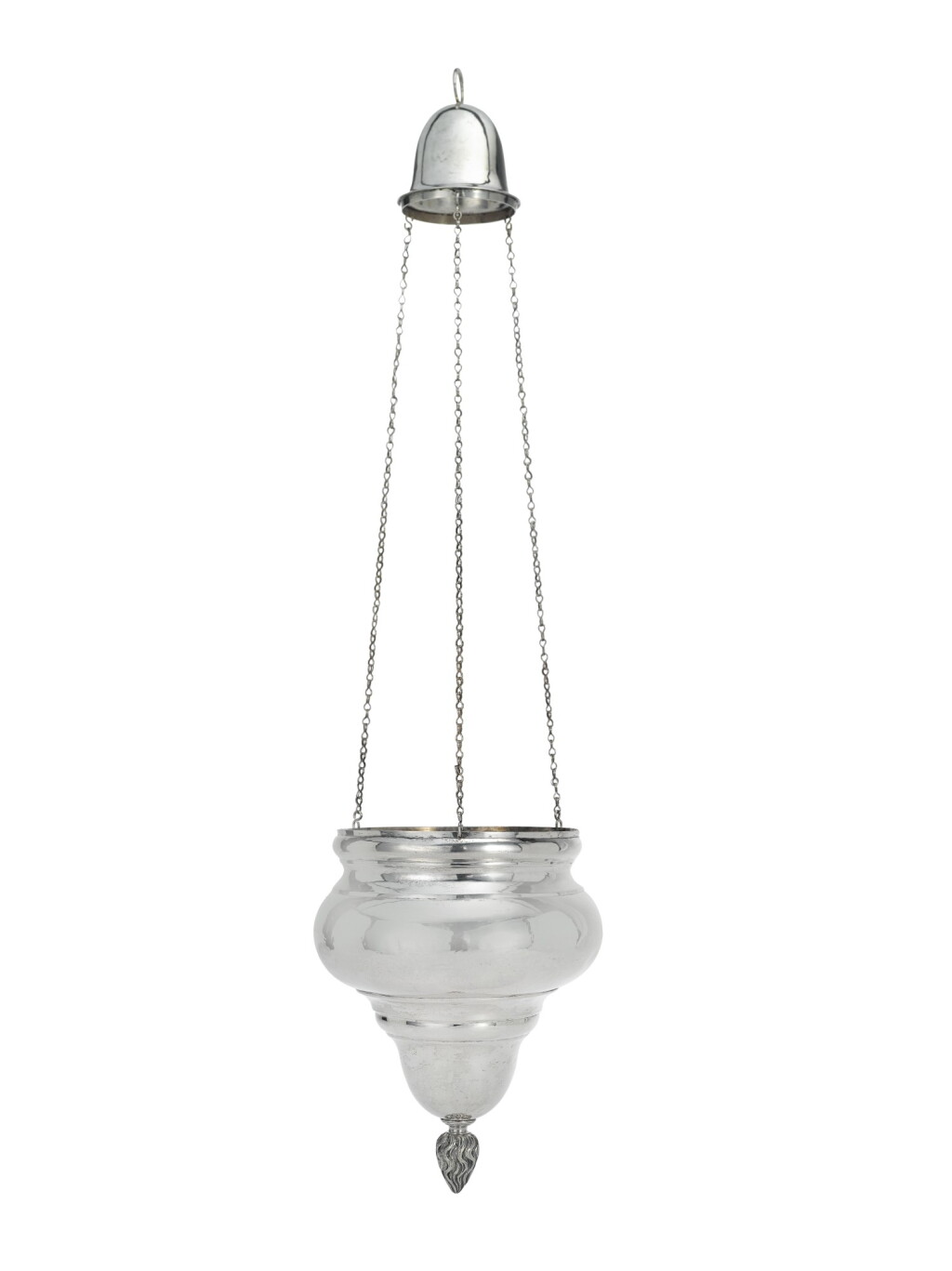 View full screen - View 1 of Lot 203. A RARE AND LARGE IRISH SILVER SANCTUARY LAMP, MAKER'S MARK I.I PROBABLY FOR JOSEPH JACKSON, DUBLIN, 1782.