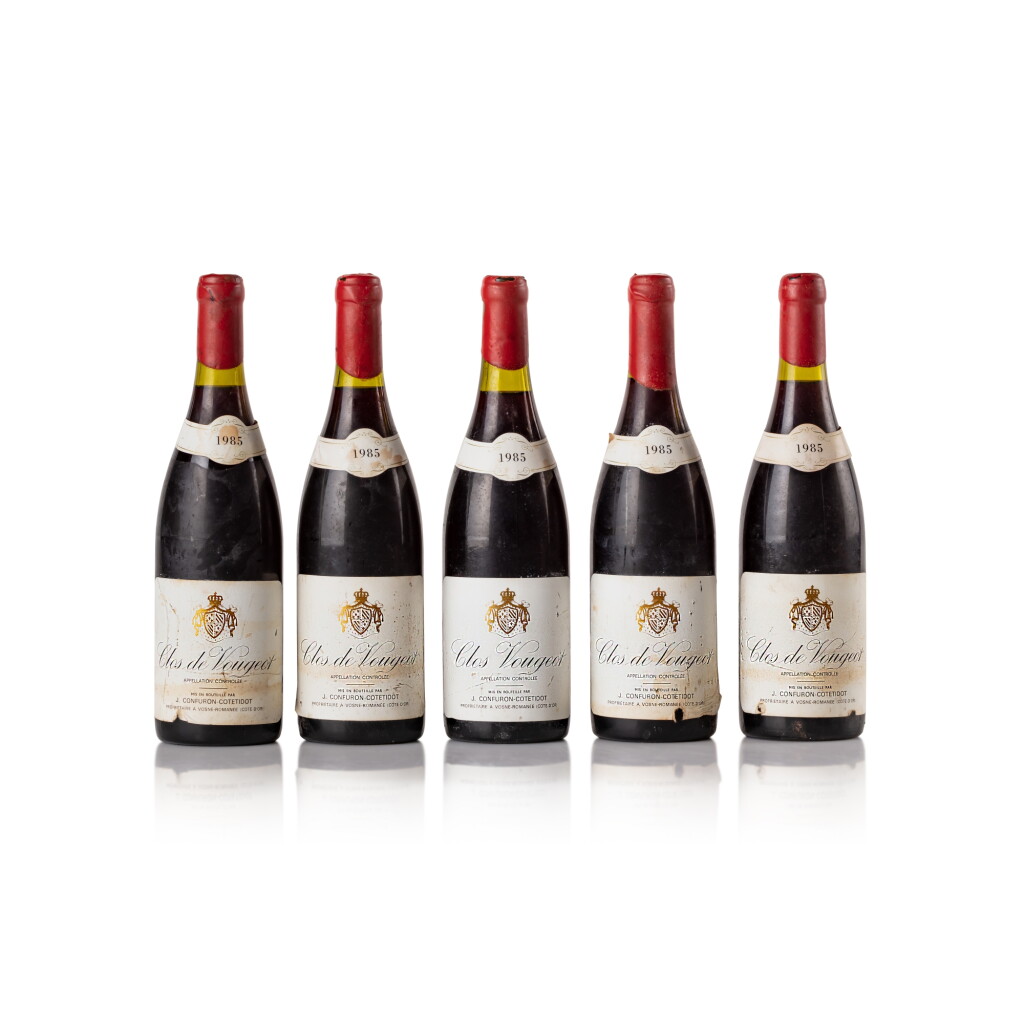 View full screen - View 1 of Lot 568. Clos de Vougeot 1985 J. Confuron-Cotetidot (5 BT).