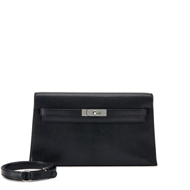 View full screen - View 1 of Lot 6008. Black Chèvre Chamkila Kelly Elan Palladium Hardware, 2023.