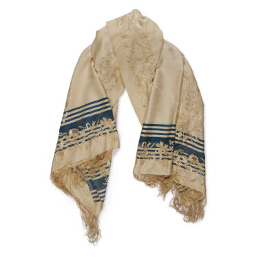 View full screen - View 1 of Lot 145. A Fine Silk Tallit, Italy, late 18th-early 19th century.
