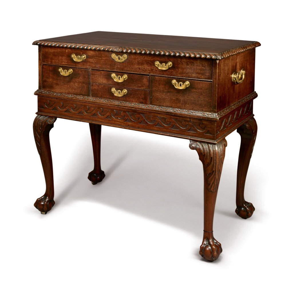 View full screen - View 1 of Lot 587. A GEORGE II LOW CABINET.