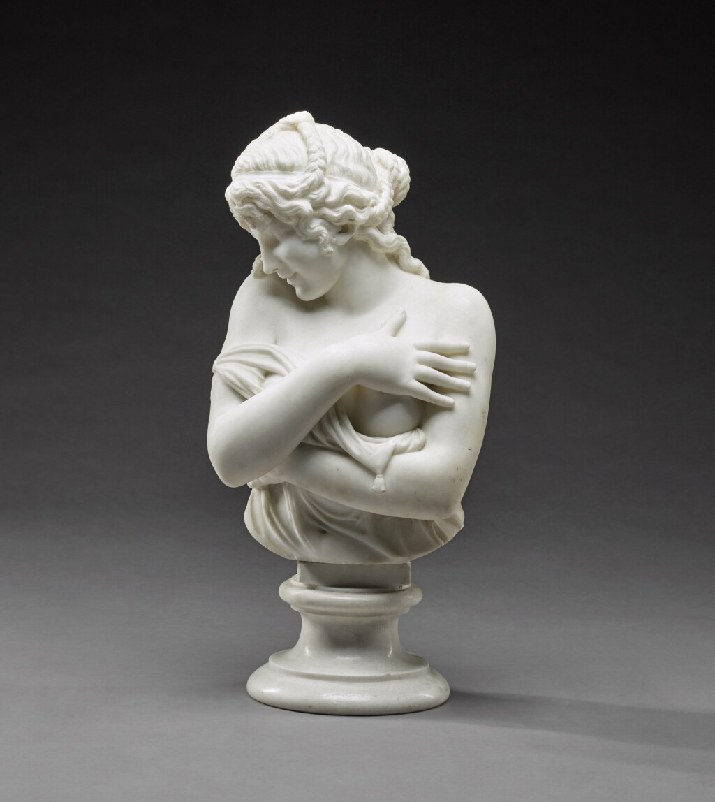 View full screen - View 1 of Lot 105. La Frileuse (Bust of a beautiful young woman).