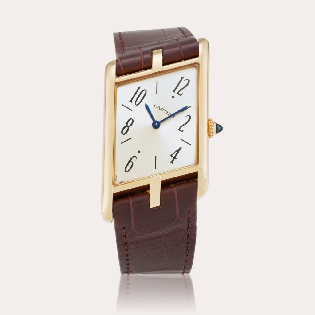 View full screen - View 1 of Lot 39. Reference WGTA0044 Tank Asymétrique | A limited edition yellow gold asymmetrical wristwatch, Circa 2020.