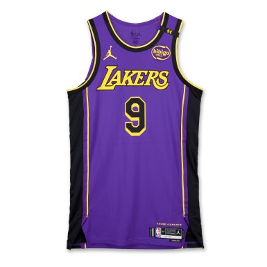 View full screen - View 1 of Lot 20. Bronny James Los Angeles Lakers 2024-2025 Game Worn Statement Edition Jersey .
