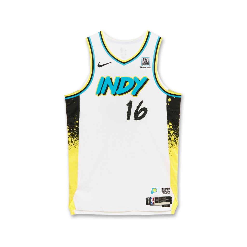 View full screen - View 1 of Lot 77. James Johnson Indiana Pacers 2024-2025 Game Issued City Edition Jersey .