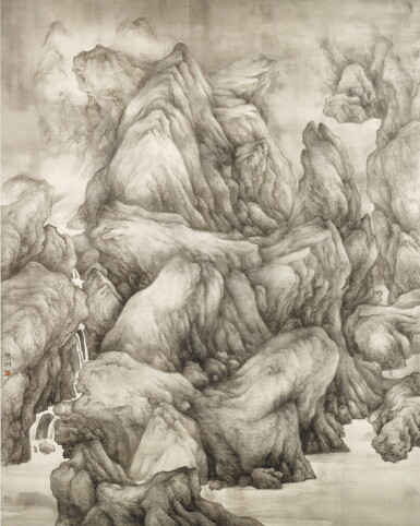 View full screen - View 1 of Lot 112. Tai Xiangzhou, Mountains and stream.