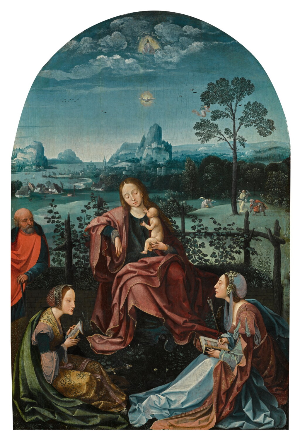 View full screen - View 1 of Lot 7. The Holy Family with Saints Catherine and Ursula | 《聖家與聖凱薩琳及烏蘇拉》.