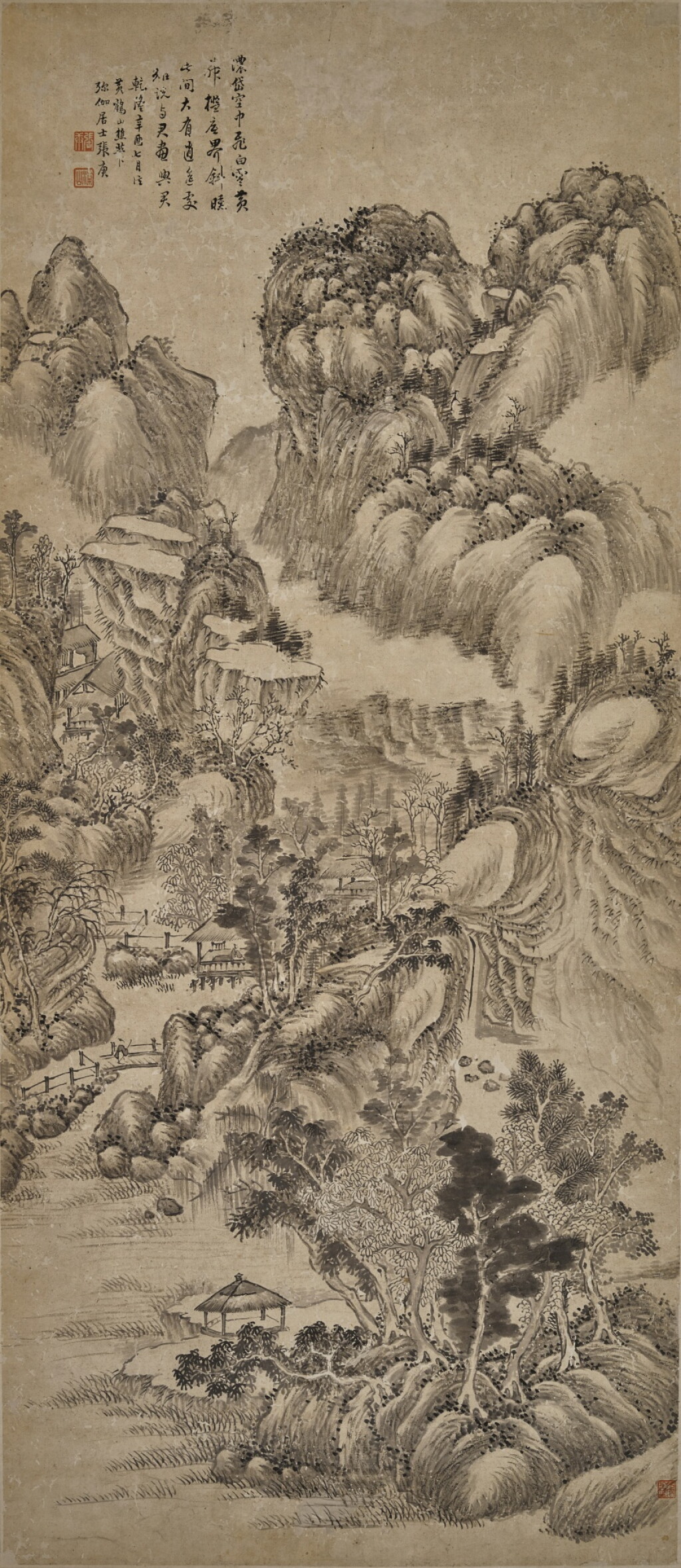 View full screen - View 1 of Lot 2643. Zhang Geng 1685-1760 張庚 | Landscape in the style of Wang Meng 法黃鶴山樵山水.