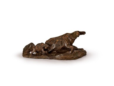 View full screen - View 1 of Lot 808. Ju Ming 朱銘 | Buffalos 水牛.