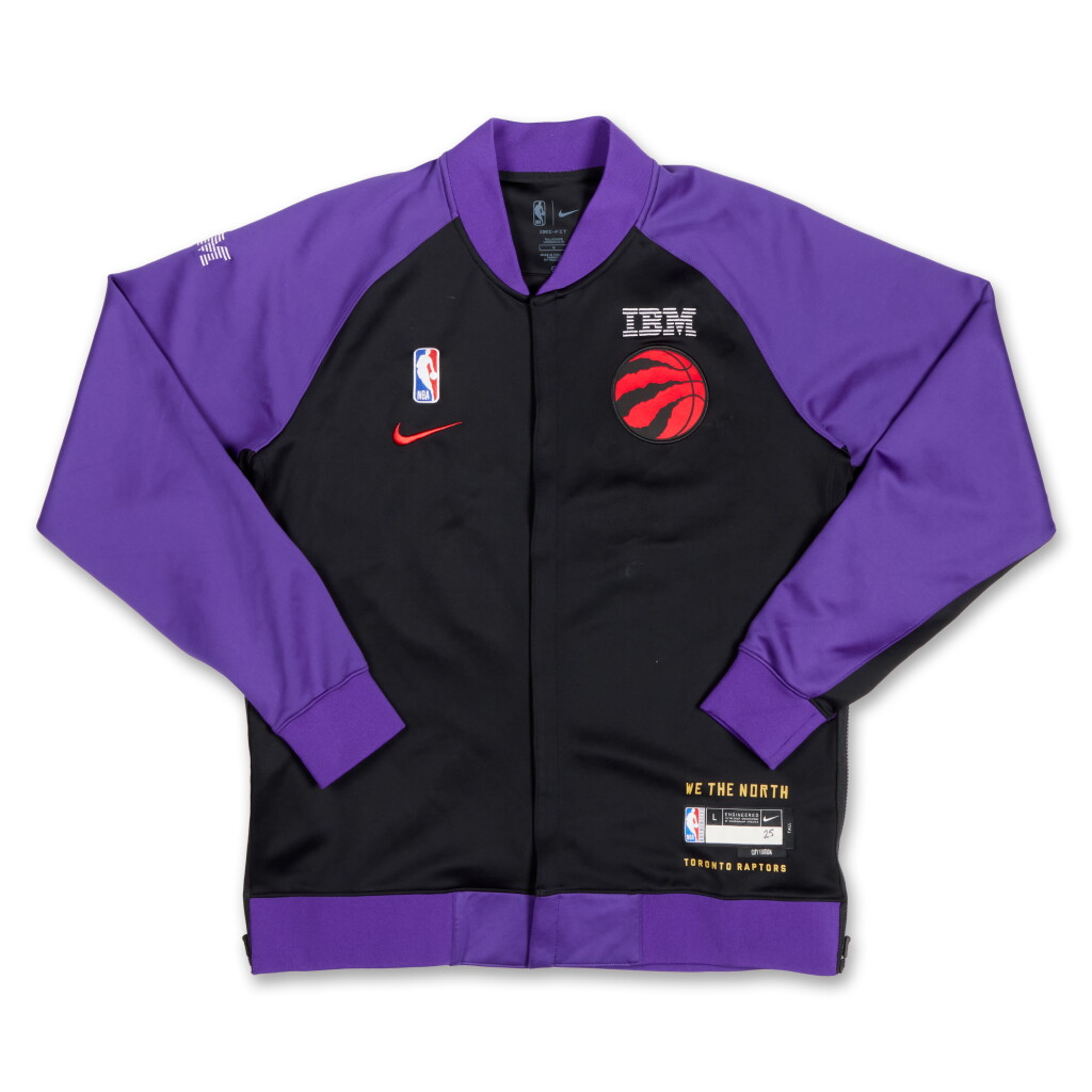 View full screen - View 1 of Lot 221. Chris Boucher Toronto Raptors 2024-2025 Game Worn City Edition Warmup Jacket.