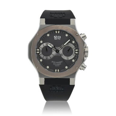 View full screen - View 1 of Lot 69. Sport Chrono Stainless steel chronograph wristwatch with digital date display Circa 2005.