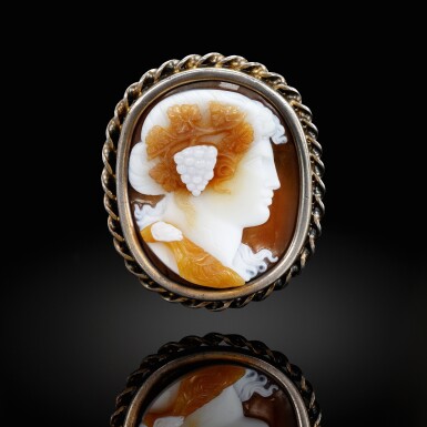 View full screen - View 1 of Lot 266. Cameo with a Bacchante.