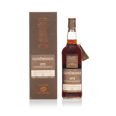 View full screen - View 1 of Lot 312. The Glendronach Single Cask 43 Year Old 51.1 abv 1972 (1 BT70).