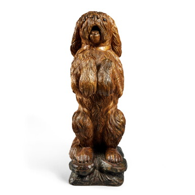 View full screen - View 1 of Lot 1265. WINDSOR: A Painted Composition Large Figure of a Begging Spaniel.