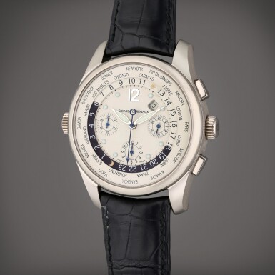View full screen - View 1 of Lot 237. Reference 4980 WW.TC World Time Chronograph | A white gold automatic world time chronograph wristwatch with date and Day/Night indication, Circa 2002.