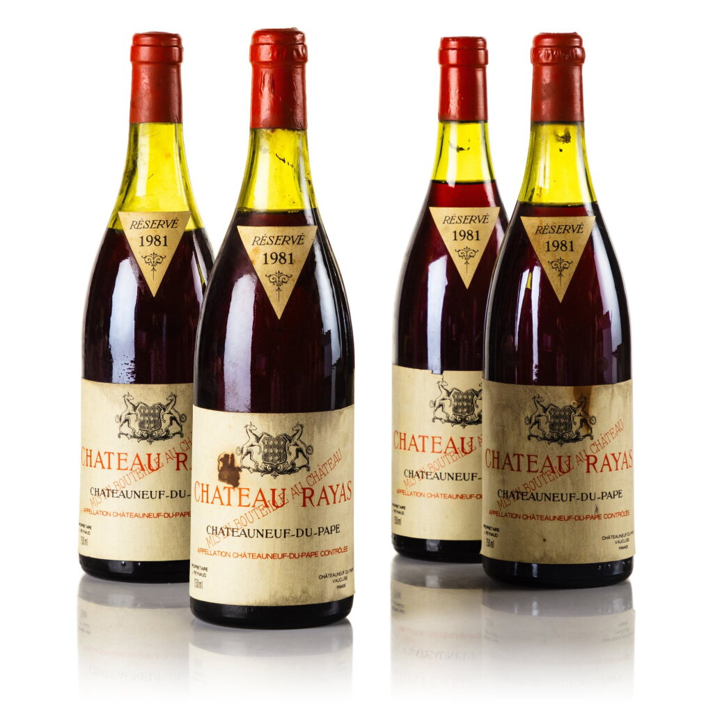 View full screen - View 1 of Lot 448. Châteauneuf du Pape, Château Rayas 1981 (4 BT).