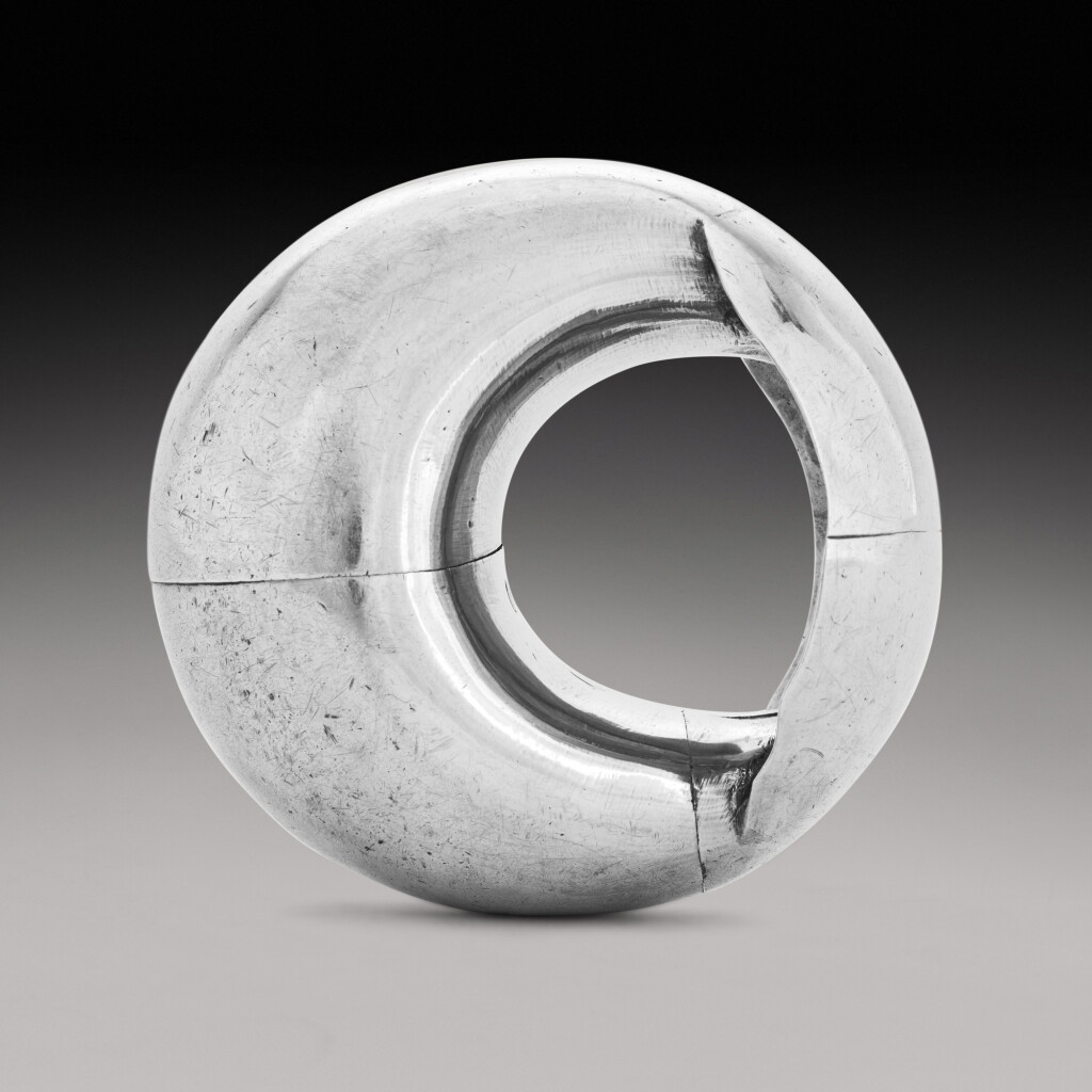 View full screen - View 1 of Lot 215. A large silver bracelet, India, probably Gujarat, 19th/20th century.