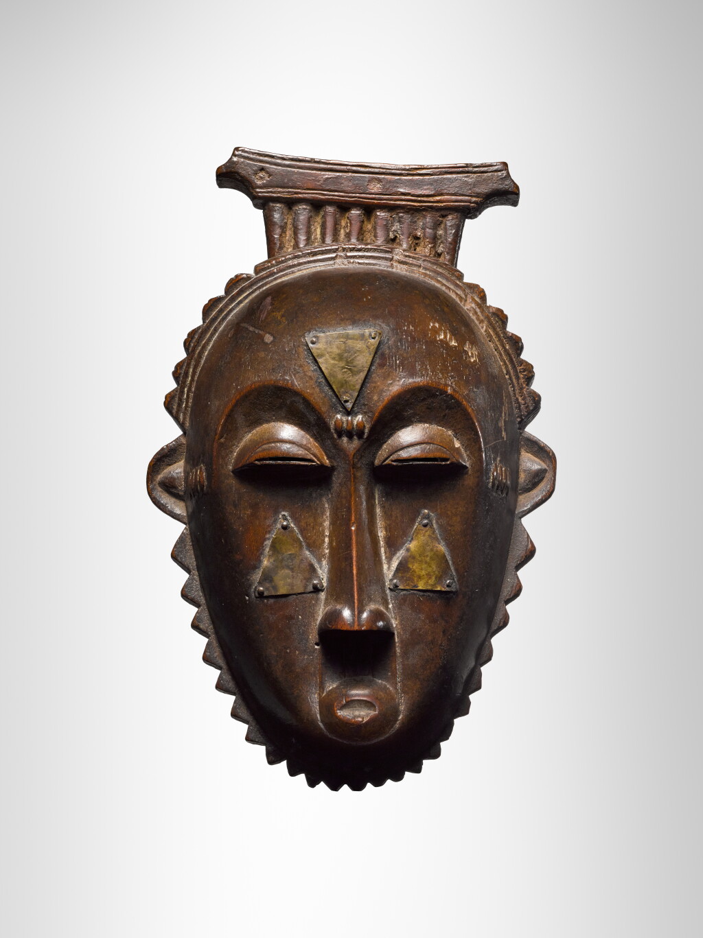 View full screen - View 1 of Lot 40. Baule Portrait Mask, Côte d'Ivoire.