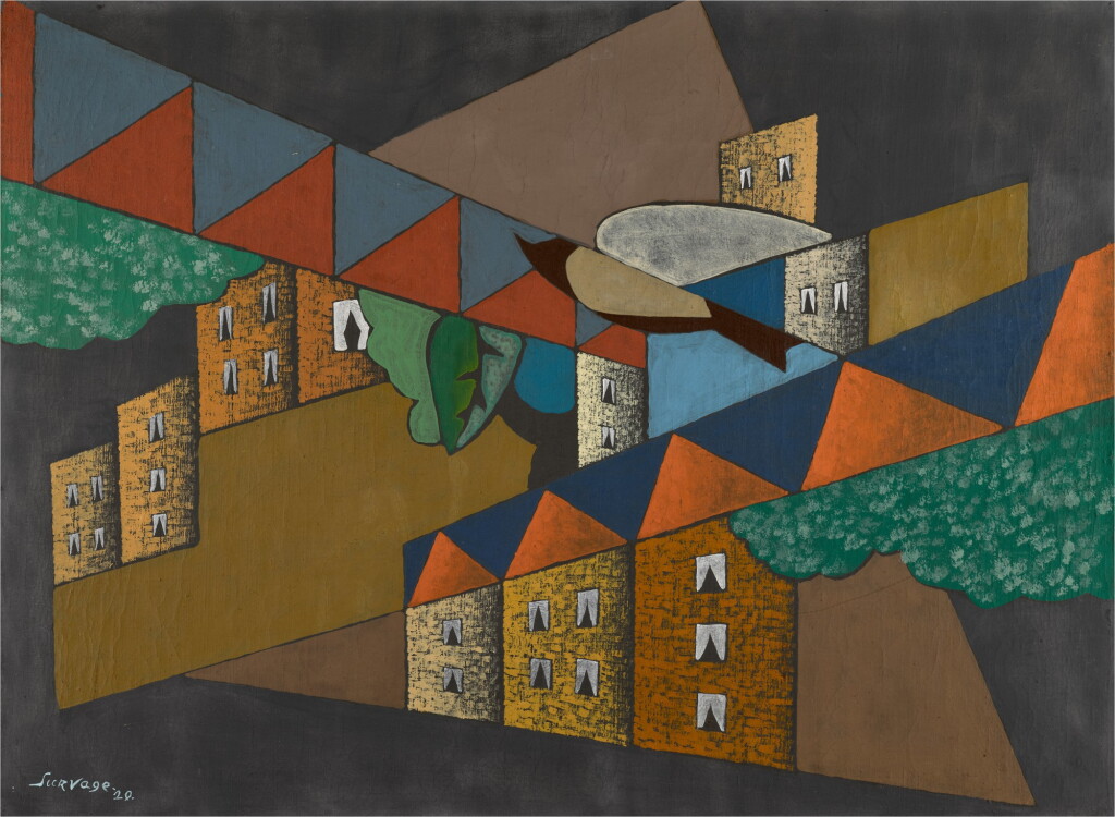 View full screen - View 1 of Lot 43. Oiseau dans la ville.