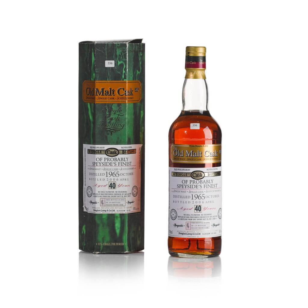 View full screen - View 1 of Lot 329. Probably Speyside's Finest Douglas Laing Old Malt Cask 40 Year Old 50.0 abv 1965 (1 BT70).