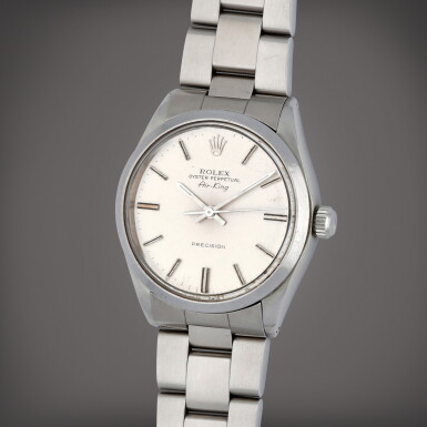 View full screen - View 1 of Lot 314. Air King, Reference 5500 | A stainless steel wristwatch with bracelet | Circa 1969.