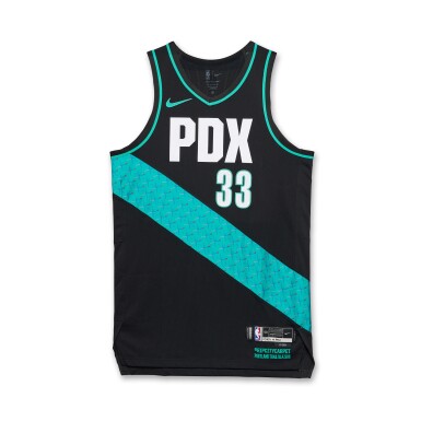 View full screen - View 1 of Lot 58. Toumani Camara Portland Trail Blazers 2025-2026 Game Worn City Edition Jersey.