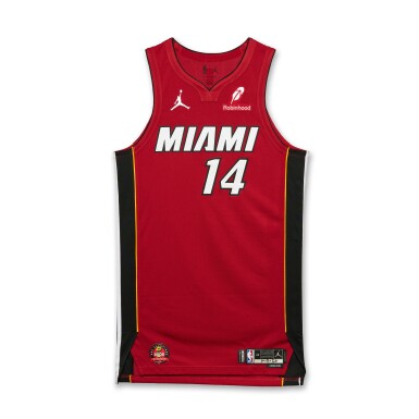 View full screen - View 1 of Lot 23. Tyler Herro Miami Heat 2025-2026 Game Worn Statement Edition Jersey.