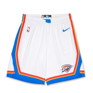 View full screen - View 1 of Lot 69. Jaylin Williams ‘NBA Finals Debut’ Oklahoma City Thunder 2025 NBA Finals Game Worn Association Edition Shorts | Game 1 | ‘Championship Run’.