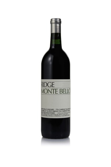 View full screen - View 1 of Lot 367. Ridge Cabernet Sauvignon, Monte Bello 1995 (2 BT).