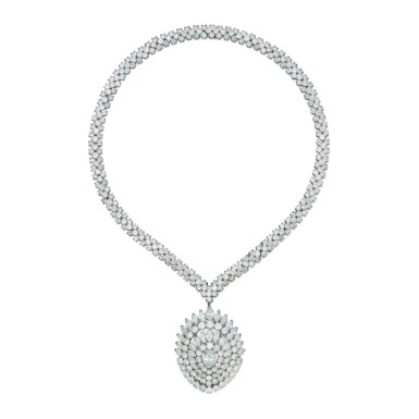 View full screen - View 1 of Lot 195. Diamond Pendant-Necklace.