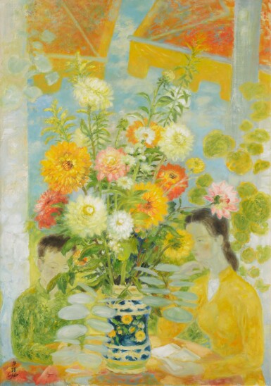 View full screen - View 1 of Lot 227. Le Bouquet de dahlias.