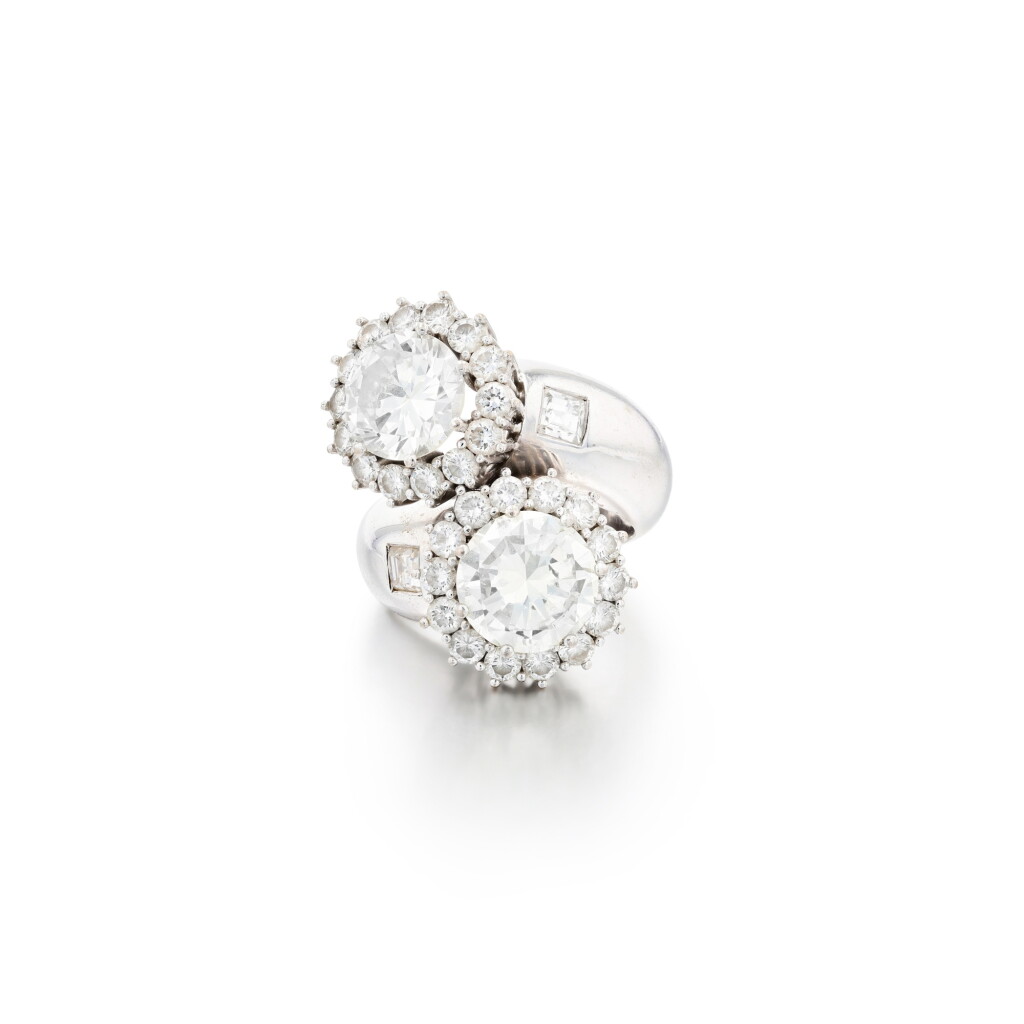 View full screen - View 1 of Lot 93. Bague diamants | Diamond ring .