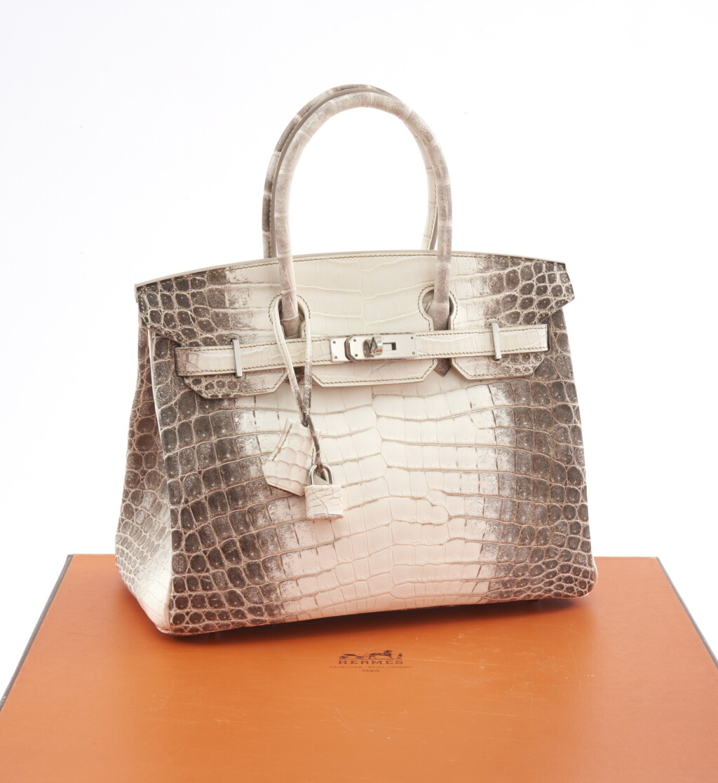 View full screen - View 1 of Lot 51. A matte Niloticus Crocodile and palladium hardware, Himalaya Birkin 30, Hermès, 2015.