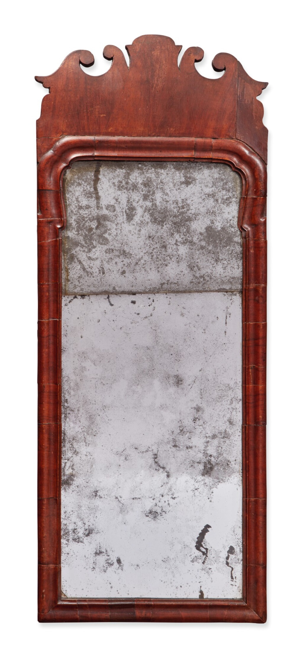 View full screen - View 1 of Lot 17. George III Walnut Looking Glass, circa 1750.