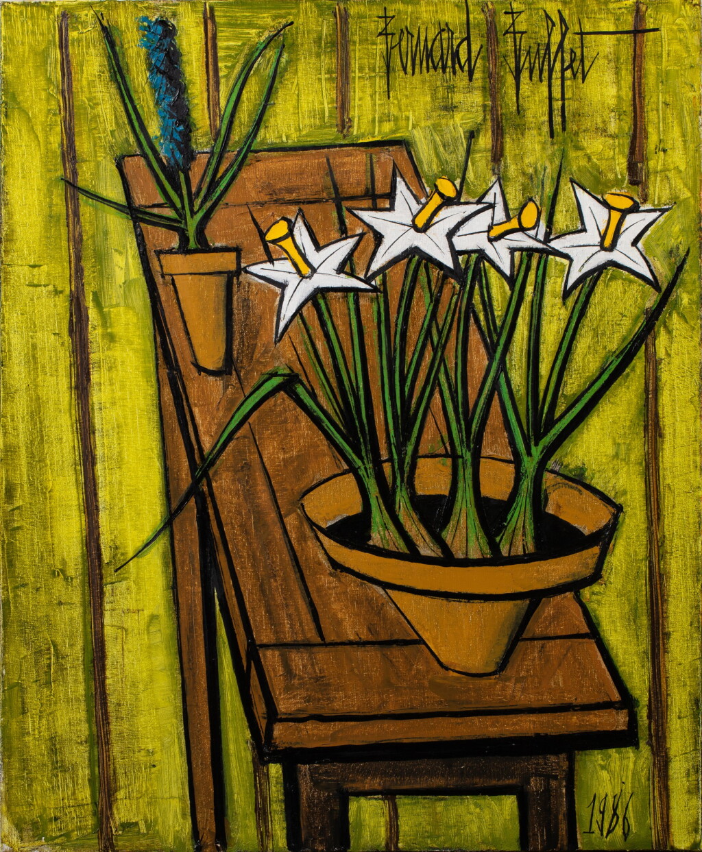 View full screen - View 1 of Lot 303. Quatre jonquilles dans un pot.