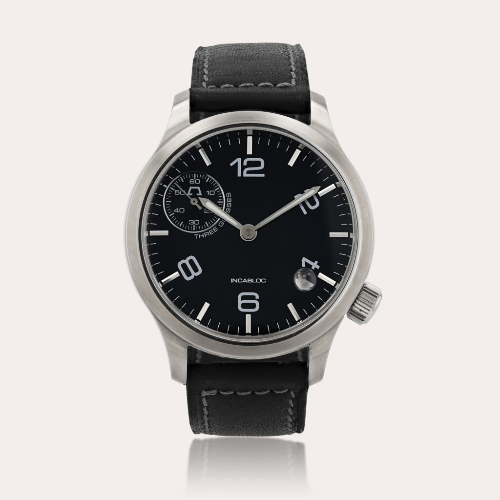 View full screen - View 1 of Lot 456. Three Glasses Opera Meccana, reference 5004 Montre bracelet en acier | Stainless steel wristwatch Vers 2010 | Circa 2010.