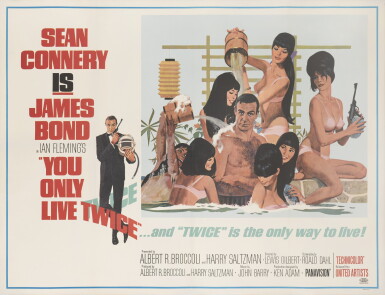 View full screen - View 1 of Lot 91. You Only Live Twice (1967), subway style C poster (bathtub), US.