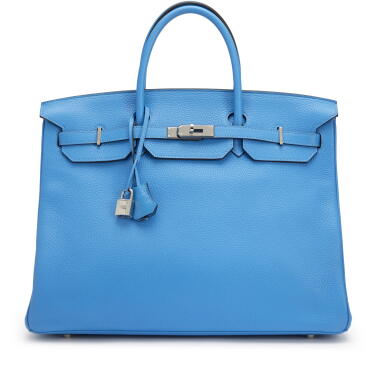 View full screen - View 1 of Lot 88. Bleu Paradise Togo Birkin 40 Palladium Hardware, 2014.