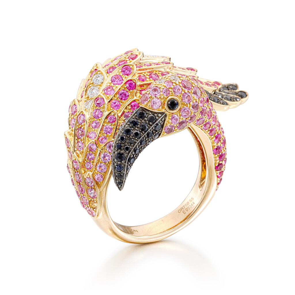 View full screen - View 1 of Lot 337. Coloured Sapphire and Diamond Ring | 寳詩龍 | 彩色剛玉 配 鑽石 戒指.