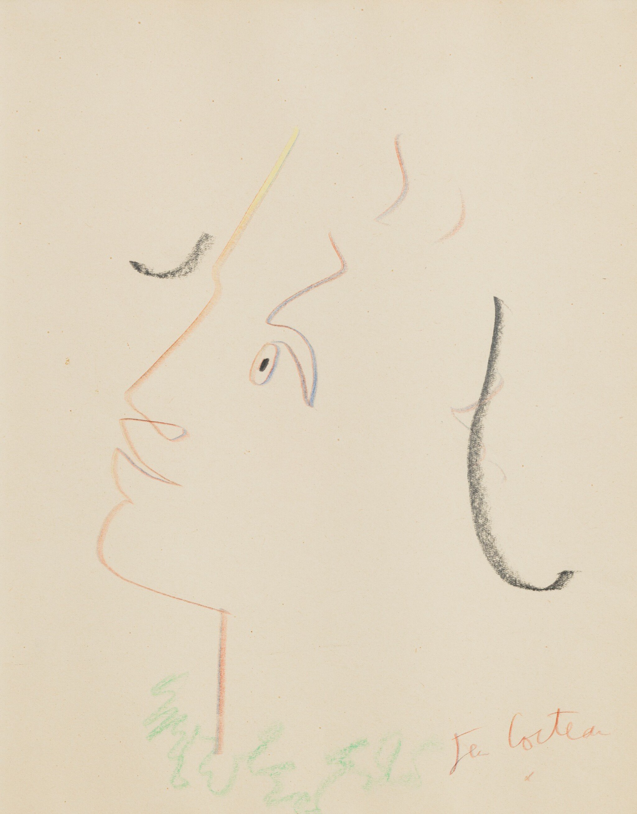 PORTRAIT SIGNÉ JEAN COCTEAU