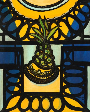 View full screen - View 1 of Lot 177. Naturaleza muerta con piña .