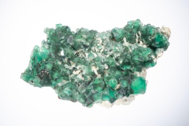 View full screen - View 1 of Lot 247. Fluorite "Alien Eye" with Beryl.
