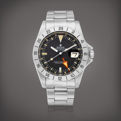 View full screen - View 1 of Lot 846. Explorer II, Reference 1655 | A stainless steel wristwatch with date, 24 hours indication and bracelet, Circa 1975 | 勞力士 | Explorer II 型號1655 | 精鋼鏈帶腕錶,備日期及24小時顯示,約1975年製.