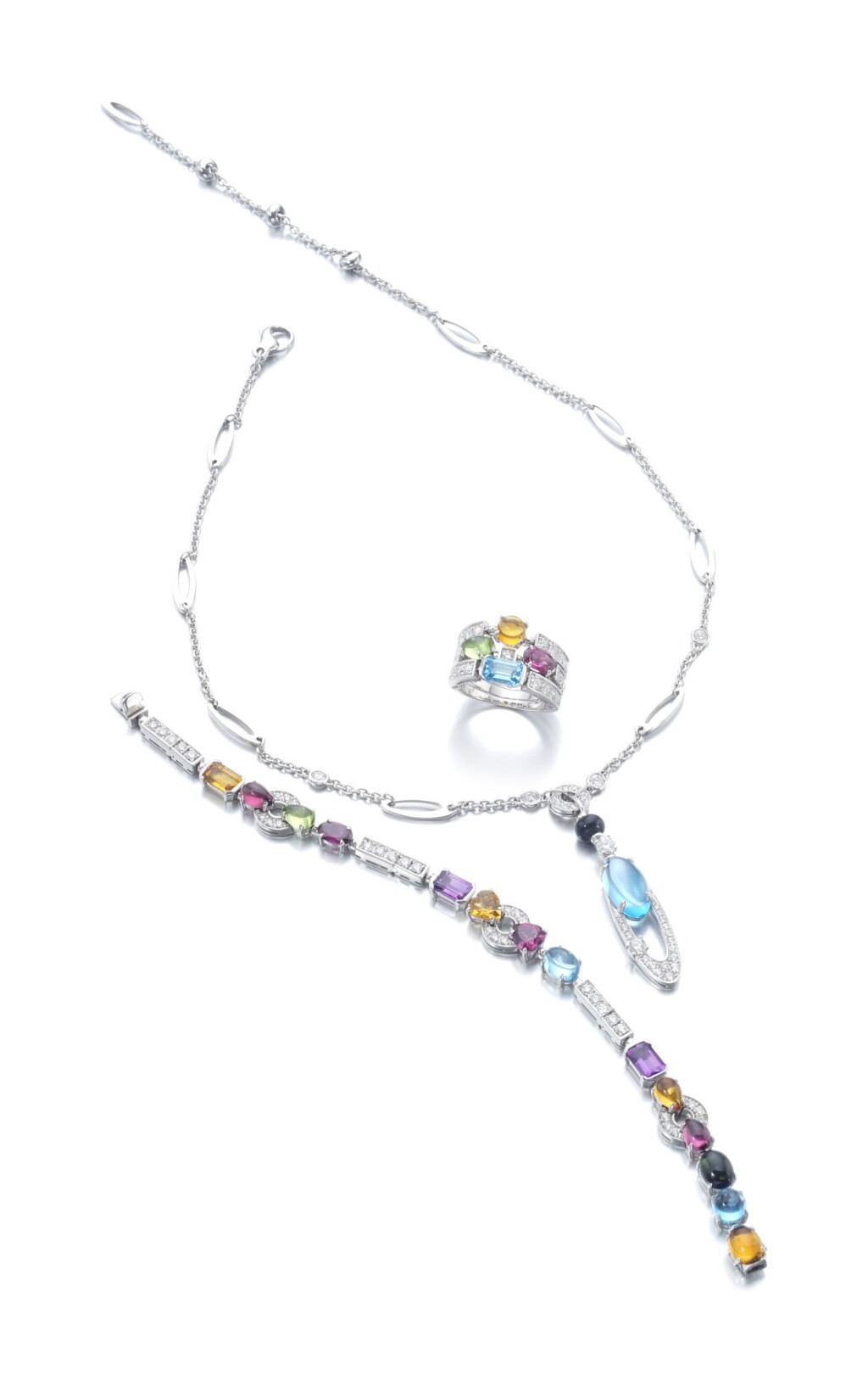 View full screen - View 1 of Lot 189. COLLECTION OF GEM SET AND DIAMOND JEWELS | BULGARI.