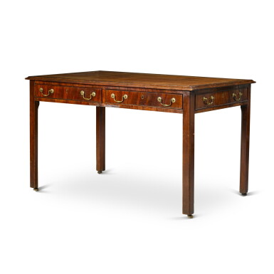 View full screen - View 1 of Lot 95. A George III style mahogany writing table.